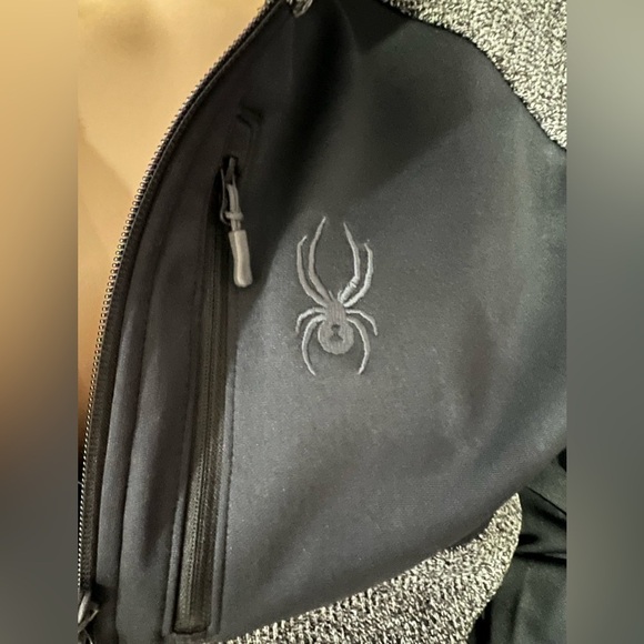 Men’s Spyder 1/4 Zip Pullover Dark Gray/Black Size Large New with Tags - Picture 5 of 9